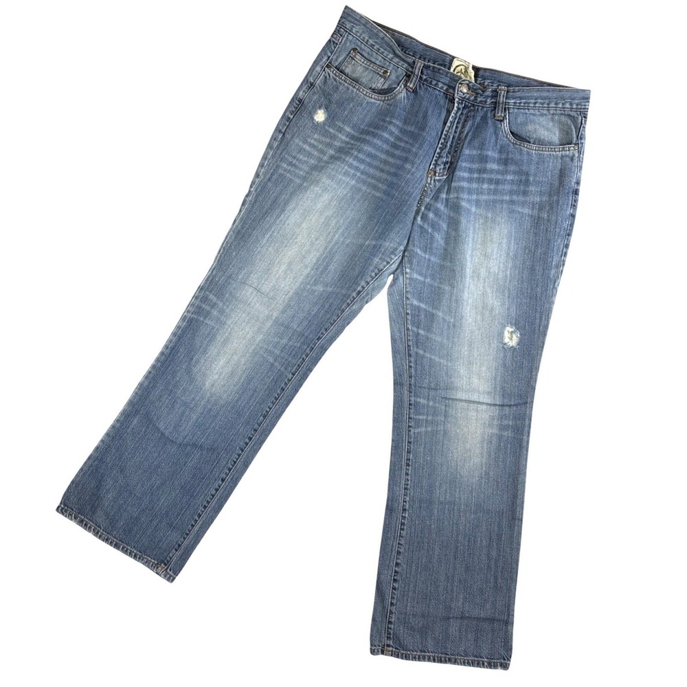 CHOR Jeans Size 36 Dark Blue Denim Pants Y2K 90s Distressed Cotton Vintage